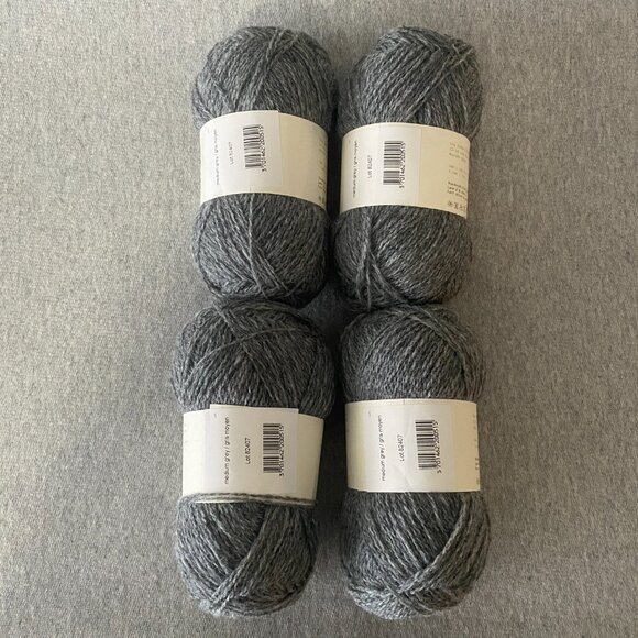 NWT Biches & Buches Le Petit Lambswool Colour Medium Grey Lot of 4 - Picture 3 of 7